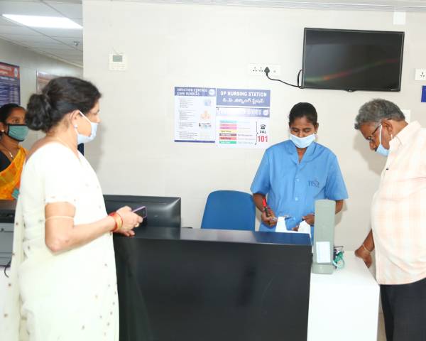 Blood pressure checking - Sarojini Devi Hospital

